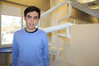 Sebastián Huerta (15 años), paciente  Clínica de Traumatología Dentoalveolar Pediátrica y del Adulto (TDA)